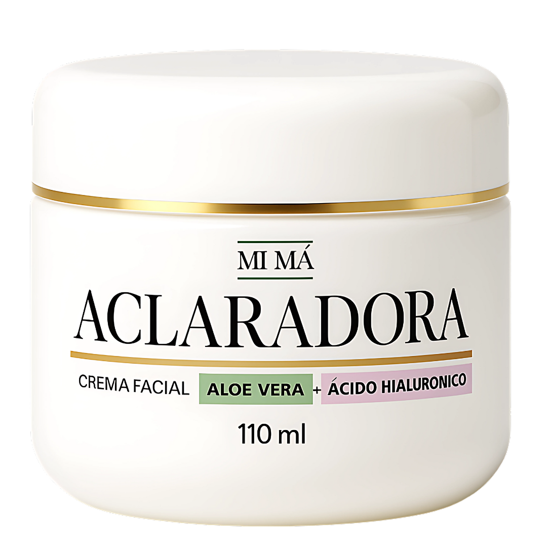 Crema Facial Aclaradora Hidratante de Mi Má | Aloe Vera + Ácido Hialurónico (110 ml)